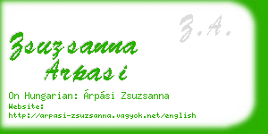 zsuzsanna arpasi business card