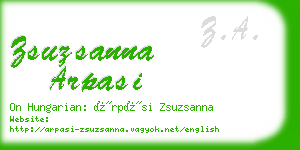 zsuzsanna arpasi business card